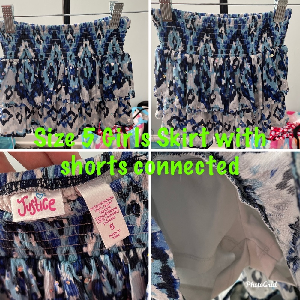 💗Justice Girls Skort Size 5. GUC
